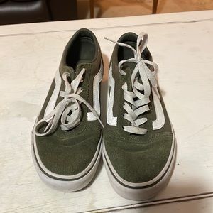 Vans Olive green with suede features